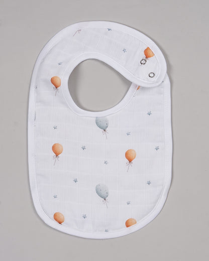 Twingle 100% Organic Muslin Bib-Soft Terry on the Back for maximum Absorbency-Trusted YKK Snaps-Easter Duck-Pack of 2-For Infants