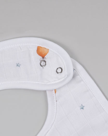 Twingle 100% Organic Muslin Bib-Soft Terry on the Back for maximum Absorbency-Trusted YKK Snaps-Easter Duck-Pack of 2-For Infants