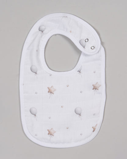 Twingle 100% Organic Muslin Bib-Soft Terry on the Back for maximum Absorbency-Trusted YKK Snaps-Bday Bunny-Pack of 2-For Infants