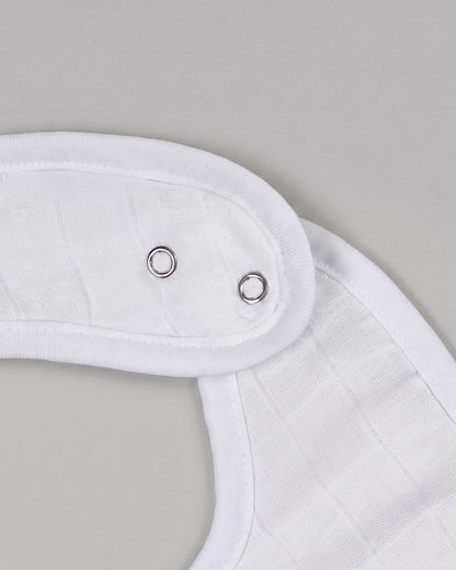 Twingle 100% Organic Muslin Bib-Soft Terry on the Back for maximum Absorbency-Trusted YKK Snaps-Ellie Elephant-Pack of 2-For Infants