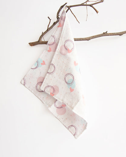 Yellow Doodle Organic Cotton Muslin Bib With Burp Cloth & Wash Cloths Combo Set-Stars & Sky-For Infants