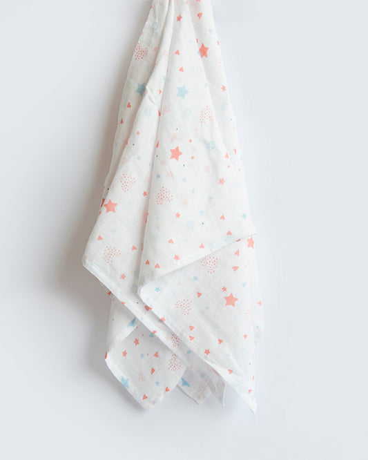 Yellow Doodle Fairy Dust Swaddle-100% Organic Muslin Cotton-Infant Wraps