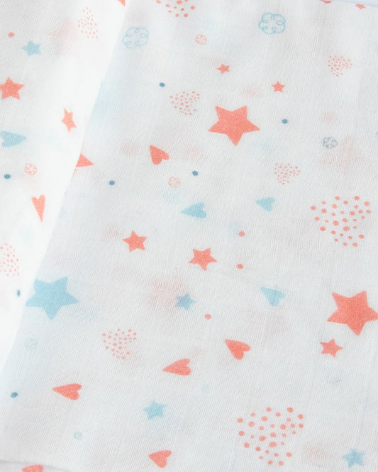 Yellow Doodle Reversible Unicorn Dreams Muslin Baby Blanket-100% Organic Cotton-For Infants