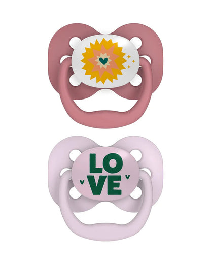 Dr. Brown's Advantage Pacifiers-With Round Silicone Bulb-Lavender Love-Pack of 2