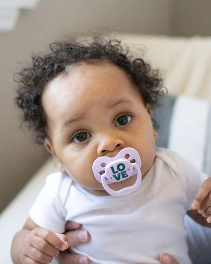 Dr. Brown's Advantage Pacifiers-With Round Silicone Bulb-Lavender Love-Pack of 2