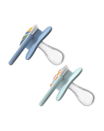 Dr. Brown's Advantage Pacifiers-With Round Silicone Bulb-Blue Sunrise-Pack of 2