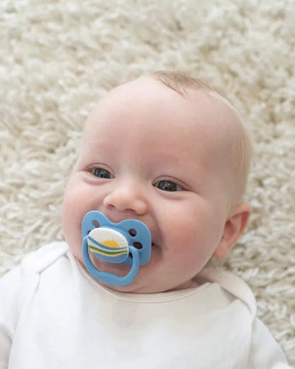 Dr. Brown's Advantage Pacifiers-With Round Silicone Bulb-Blue Sunrise-Pack of 2