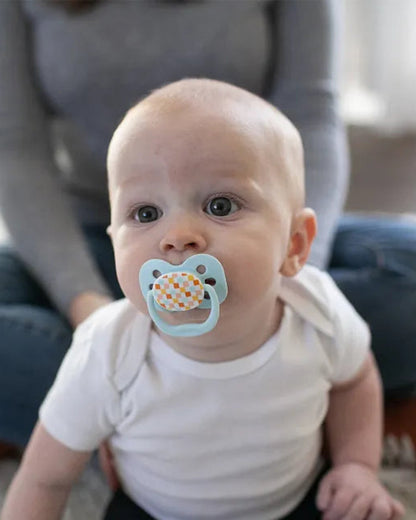 Dr. Brown's Advantage Pacifiers-With Round Silicone Bulb-Blue Sunrise-Pack of 2