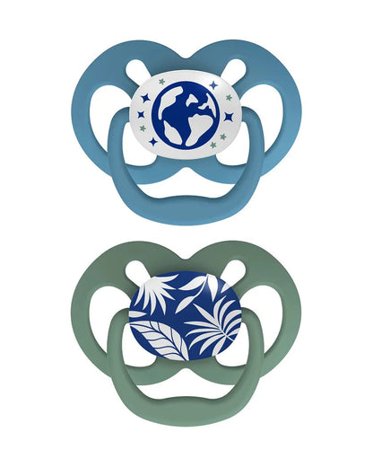 Dr. Brown's Advantage Pacifiers-Glow In The Dark-Blue Nature-Pack of 2