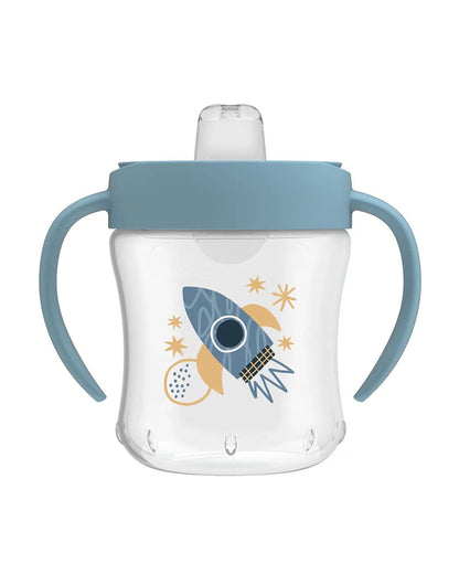 Dr. Brown's Soft Spout Sipper-With Easy Grip Handles-Spill Proof-Rocket Ship-180 ml