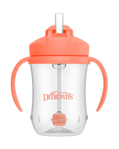 Dr. Brown's Baby's First Straw Cup-With Handle-Coral-270 ml