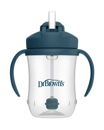 Dr. Brown's Baby's First Straw Cup-With Handle-Dark Blue-270 ml