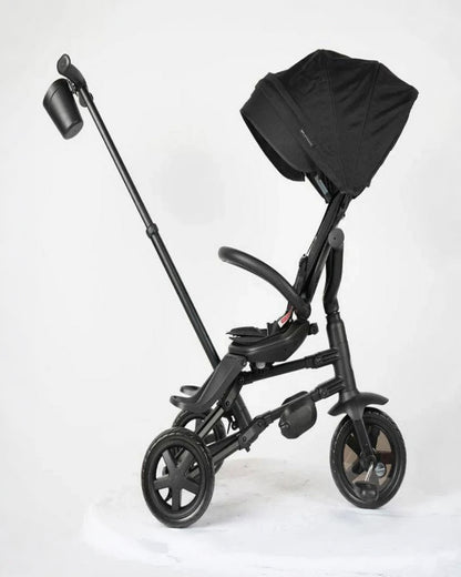Qplay Nova Niello 6 in 1 Trike-Easy Compact Fold-Height Adjustable Parent Handle Bar-360 Degrees Rotating Seat-Adjustable Backrest-5 Point Harness-Includes Cup Holder-For 10 to 6Y (Upto 25 Kg)-Black