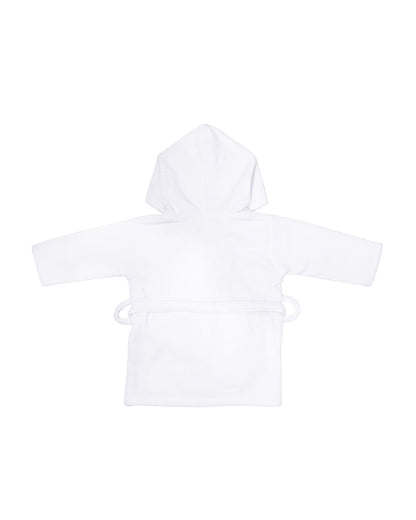 Masilo Hooded Baby Robe-100% Organic Cotton-Panda-White
