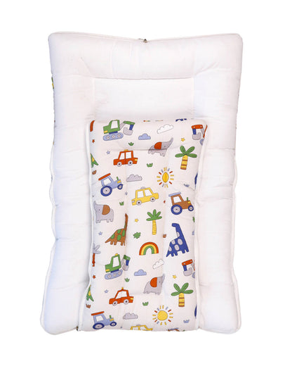 Kicks & Crawl Dino Drive Baby Carrier Nest-Softest Microfibre-With 3-Way Zip For Easy Change-Newborn Bed