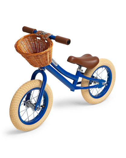 Todds Balance Bike-ISO 8124 Certified-12 Inches-Adjustable Handlebar & Seat Height-Hand Stitched Custom Grip-Non Toxic Lead Free Paint-18M+-Boat Blue