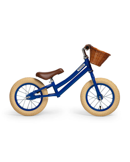 Todds Balance Bike-ISO 8124 Certified-12 Inches-Adjustable Handlebar & Seat Height-Hand Stitched Custom Grip-Non Toxic Lead Free Paint-18M+-Boat Blue
