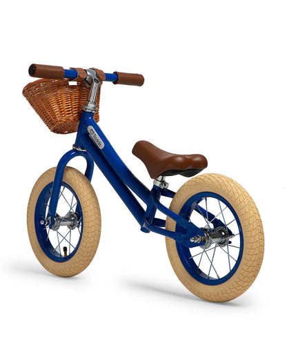 Todds Balance Bike-ISO 8124 Certified-12 Inches-Adjustable Handlebar & Seat Height-Hand Stitched Custom Grip-Non Toxic Lead Free Paint-18M+-Boat Blue