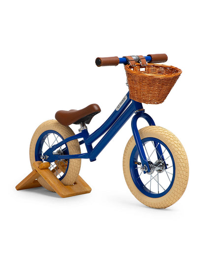 Todds Balance Bike-ISO 8124 Certified-12 Inches-Adjustable Handlebar & Seat Height-Hand Stitched Custom Grip-Non Toxic Lead Free Paint-18M+-Boat Blue