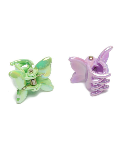 Stol'n Multicolor Butterfly Hair Clips-Solid-Plastic-Pack of 6-For Infants