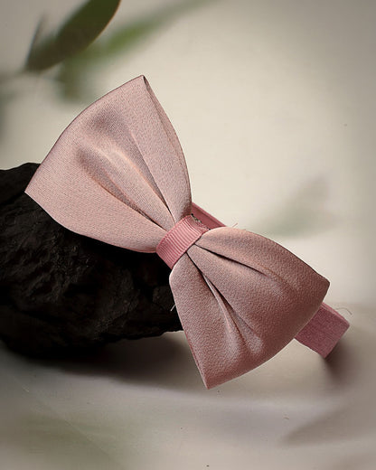 Stol'n Pastel Pink Butterfly Headband-Solid-Satin-For Infants