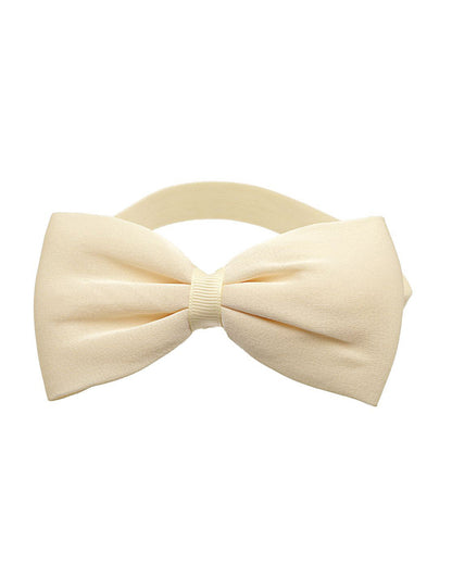 Stol'n Cream Butterfly Headband-Solid-Satin-For Infants
