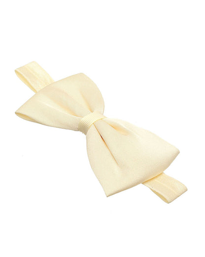 Stol'n Cream Butterfly Headband-Solid-Satin-For Infants