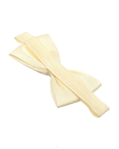 Stol'n Cream Butterfly Headband-Solid-Satin-For Infants
