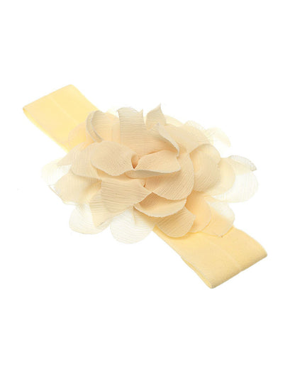 Stol'n Cream Flower Headband-Solid-Cotton-For Infants