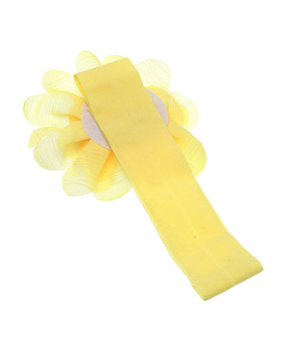 Stol'n Yellow Flower Headband-Solid-Cotton-For Infants