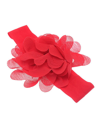 Stol'n Red Flower Headband-Solid-Cotton-For Infants