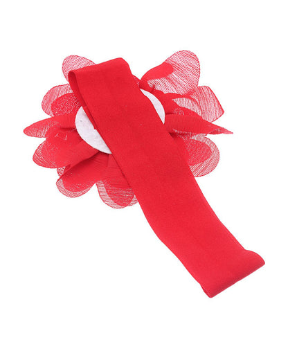 Stol'n Red Flower Headband-Solid-Cotton-For Infants