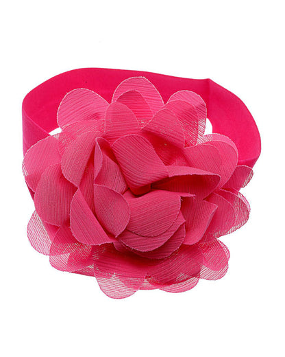 Stol'n Pink Flower Headband-Solid-Cotton-For Infants