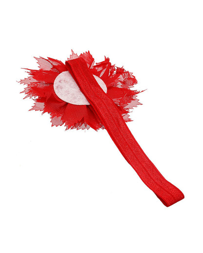 Stol'n Red Flower Headband-Solid-Net-For Infants