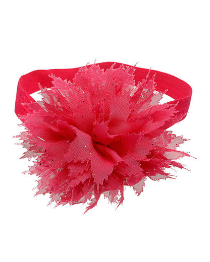 Stol'n Pink Flower Headband-Solid-Net-For Infants