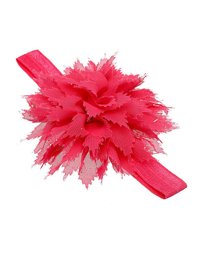 Stol'n Pink Flower Headband-Solid-Net-For Infants