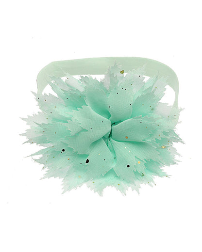 Stol'n Cyan Green Flower Headband-Solid-Cotton-For Infants