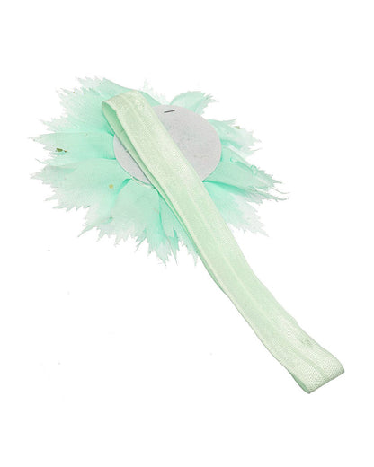 Stol'n Cyan Green Flower Headband-Solid-Cotton-For Infants