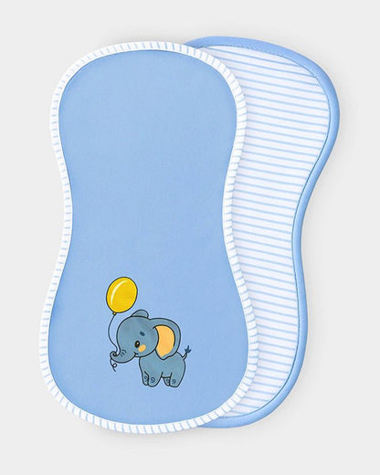Mi Arcus Cotton Burp Cloth-Super Absorbent & Fast Drying-Dreamers Blue-Pack of 2-For Infants