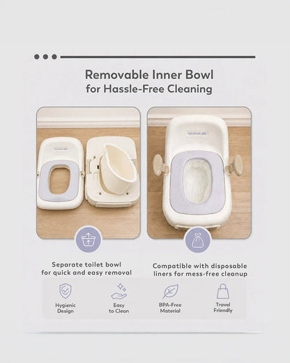 Mi Arcus 3-in-1 Portable Potty Seat for Baby with Stepper & Removable Bowl
