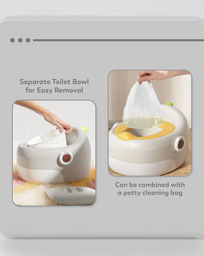 Mi Arcus 3-in-1 Portable Potty Training Seat with Step Stool & Removable Bowl-Grey
