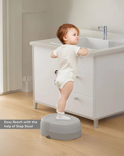 Mi Arcus 3-in-1 Portable Potty Training Seat with Step Stool & Removable Bowl-Grey