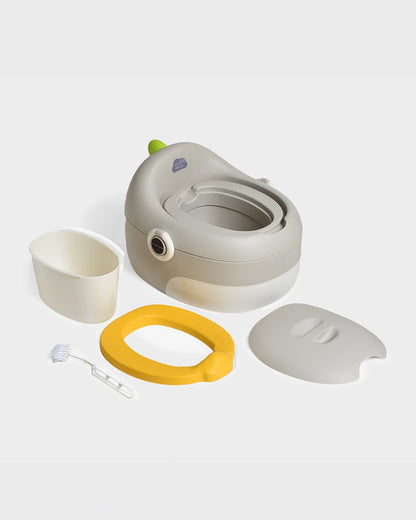 Mi Arcus 3-in-1 Portable Potty Training Seat with Step Stool & Removable Bowl-Grey