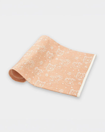 Mi Arcus Happy Dog Mattress Protector-Lightweight & Soft-With Waterproof TPU Lamination-Peach-For Infants