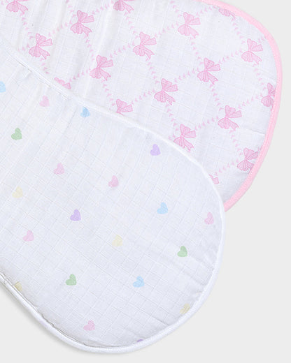 Mi Arcus Bonjour Muslin Burp Cloth-Super Absorbent & Fast Drying-White-Pack of 2-For Infants