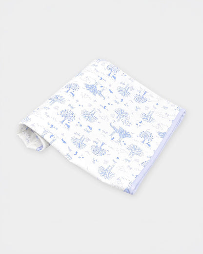 Mi Arcus Bunny Mattress Protector-Lightweight & Soft-With Waterproof TPU Lamination-Blue-For Infants
