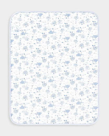 Mi Arcus Bunny Mattress Protector-Lightweight & Soft-With Waterproof TPU Lamination-Blue-For Infants