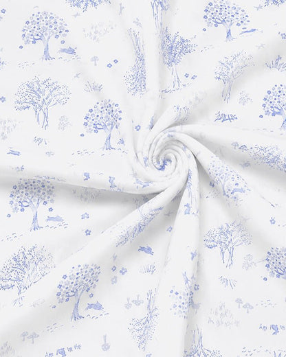 Mi Arcus Bunny Mattress Protector-Lightweight & Soft-With Waterproof TPU Lamination-Blue-For Infants