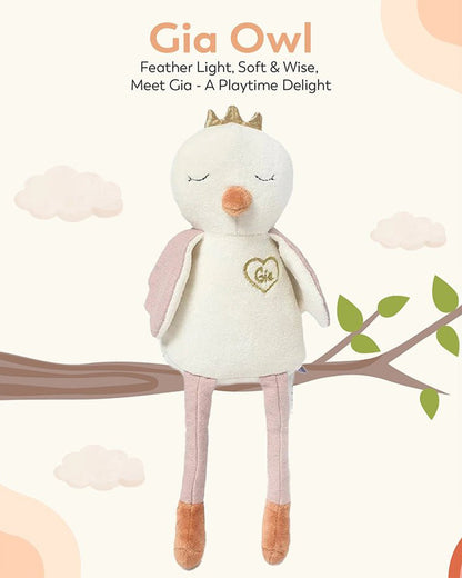Mi Arcus Misty Gia Owl Soft Toy-Ultra Soft & Huggable Plush Toy-6M+