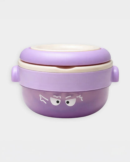 Mi Arcus Happy Summer Lavix Lunch Box-Stainless Steel with Top Lid Handles-Purple-6M+